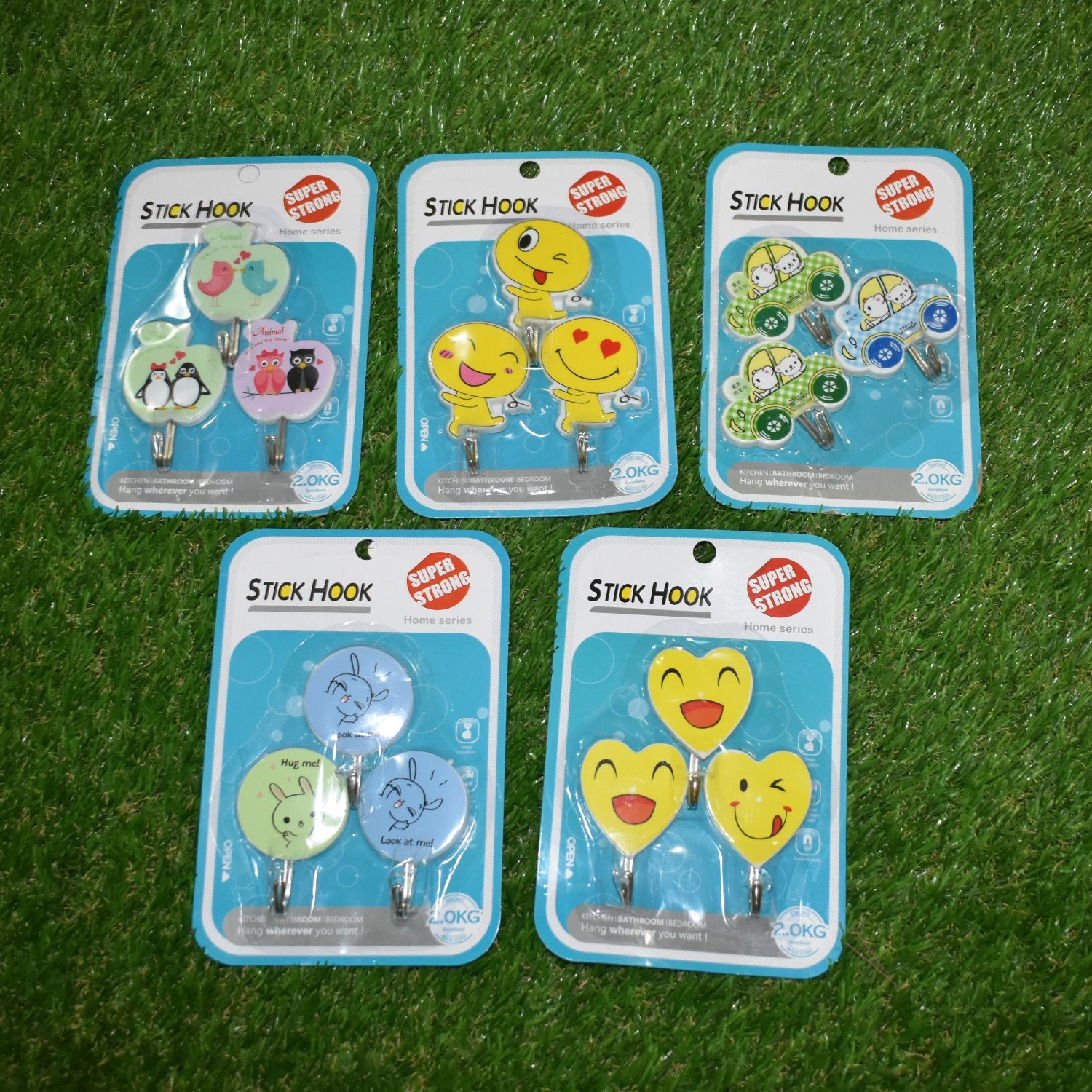 4728 Plastic Self-adhesive Kitchen 3pc Hooks 4728 Plastic Self-adhesive Kitchen 3pc Hooks